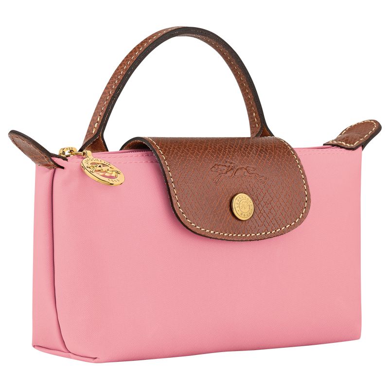 Pink Longchamp Le Pliage Original With Handle Men Pouch | US-185IAPQMW