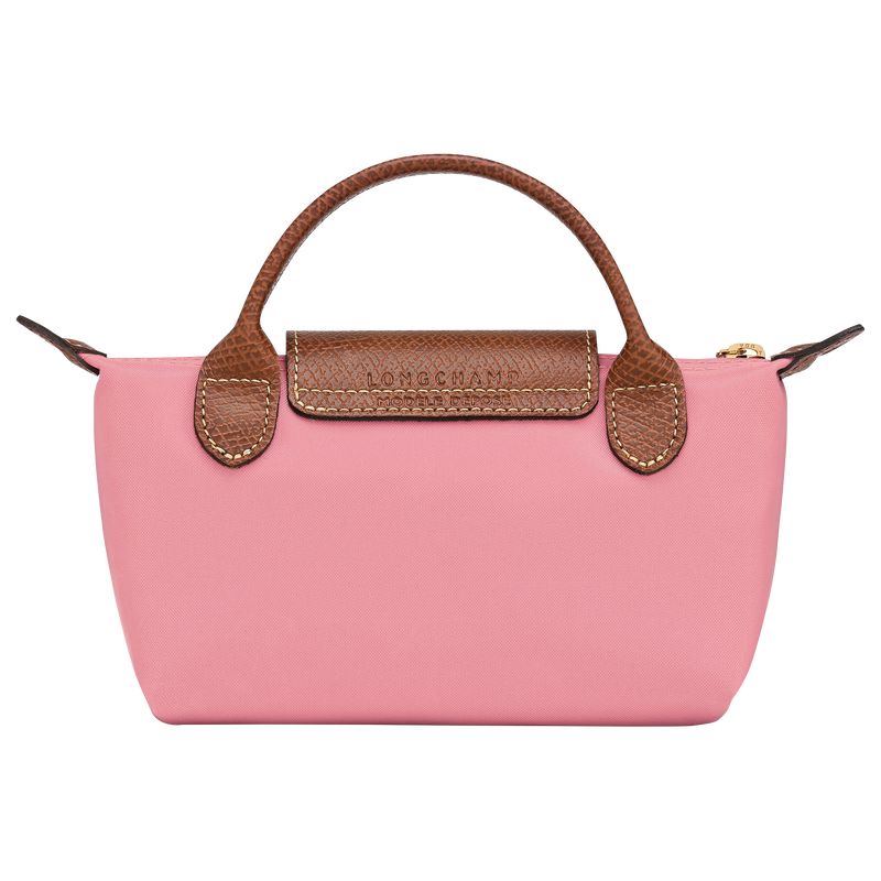 Pink Longchamp Le Pliage Original With Handle Men Pouch | US-185IAPQMW