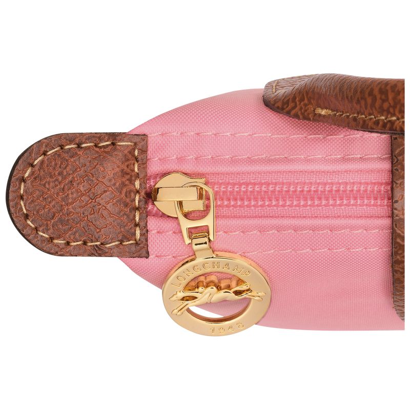 Pink Longchamp Le Pliage Original With Handle Men Pouch | US-185IAPQMW