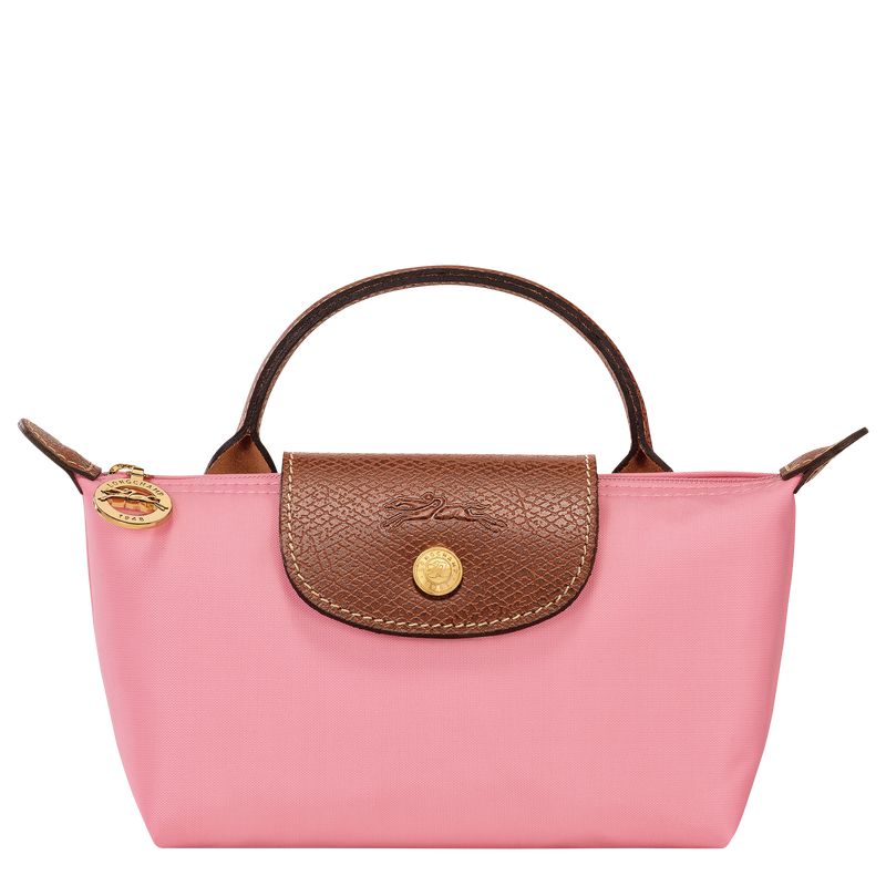 Pink Longchamp Le Pliage Original With Handle Men Pouch | US-185IAPQMW