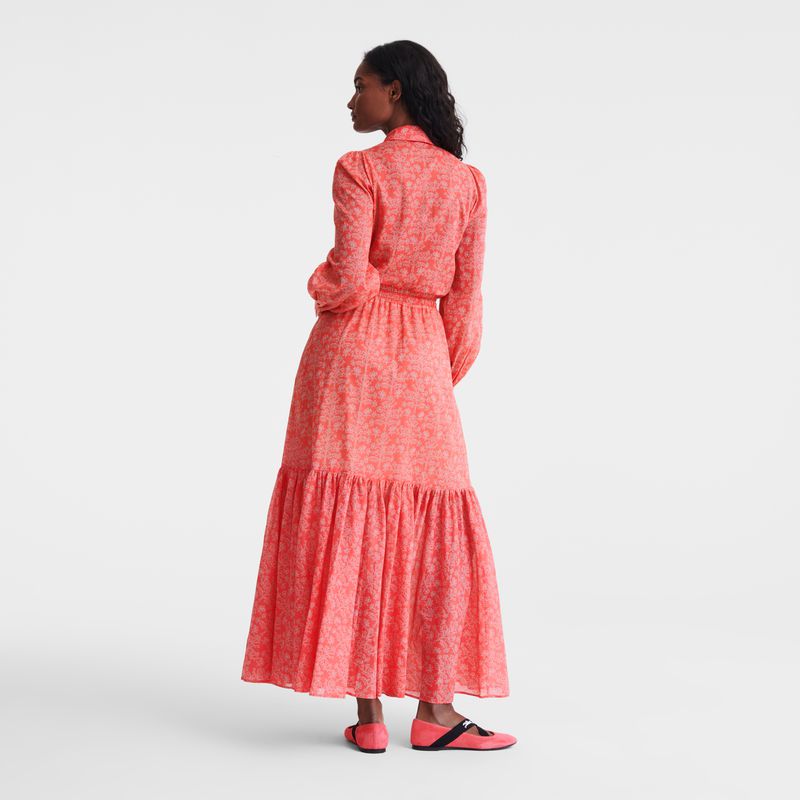 Pink Longchamp Long Women Dress | US-678HVWYCR