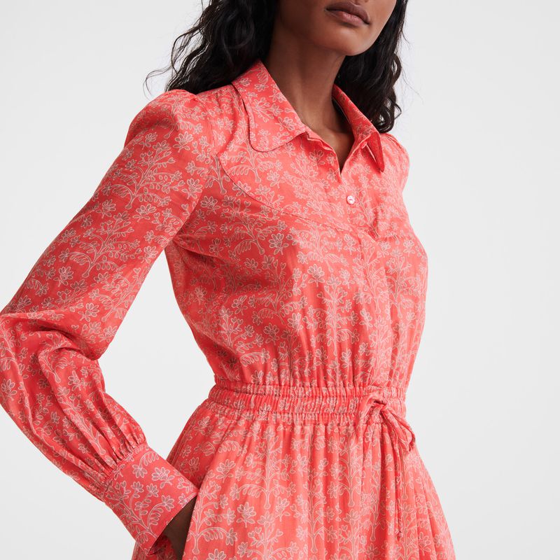 Pink Longchamp Long Women Dress | US-678HVWYCR