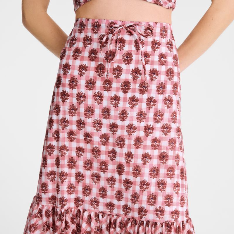 Pink Longchamp Long Women Skirts | US-597SBYKQR
