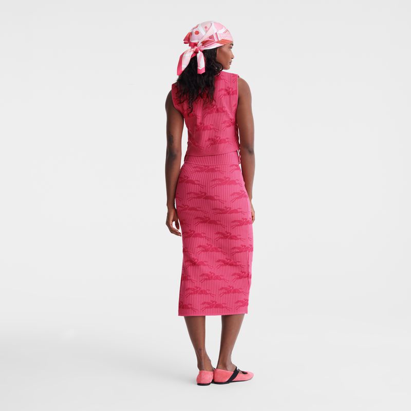 Pink Longchamp Midi Women Skirts | US-356YMNCIW