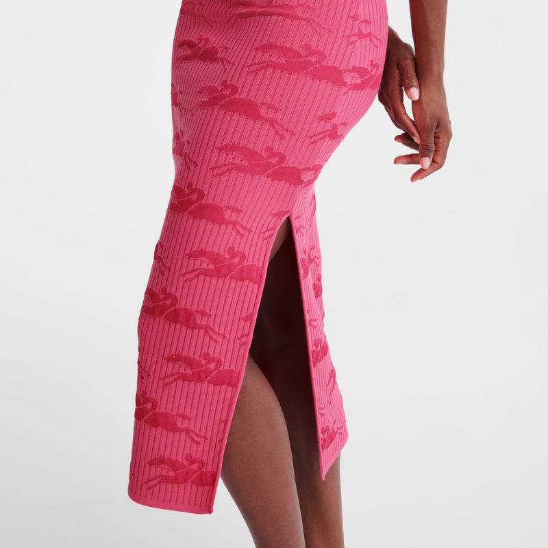 Pink Longchamp Midi Women Skirts | US-356YMNCIW