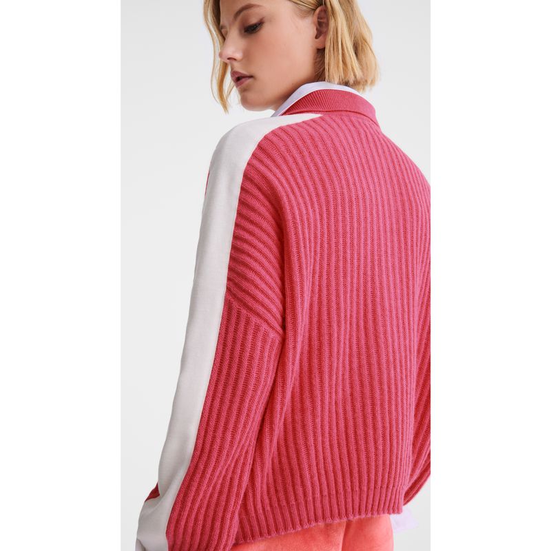 Pink Longchamp Polo Collar Women Jumper | US-612UMILZQ