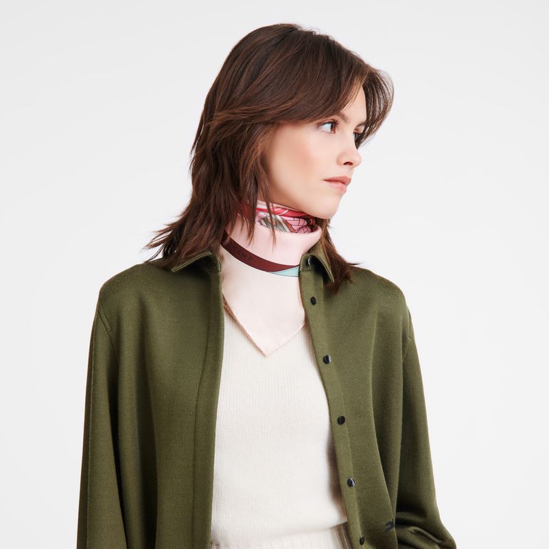 Pink Longchamp Tête De Cheval 90 Women Scarf | US-657MCPDAR