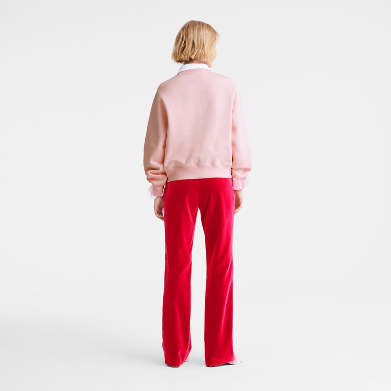 Pink Longchamp Velvet Women Pants | US-527FJKCZT