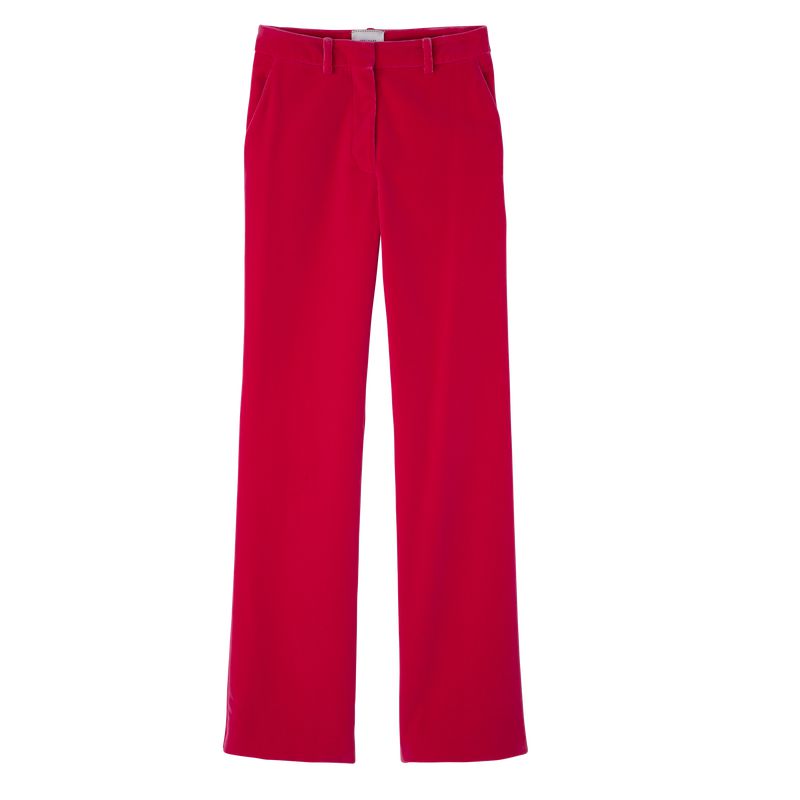 Pink Longchamp Velvet Women Pants | US-527FJKCZT