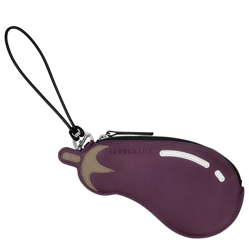 Purple Longchamp Longcharm Eggplant Men Clutch | US-752SJKNBM
