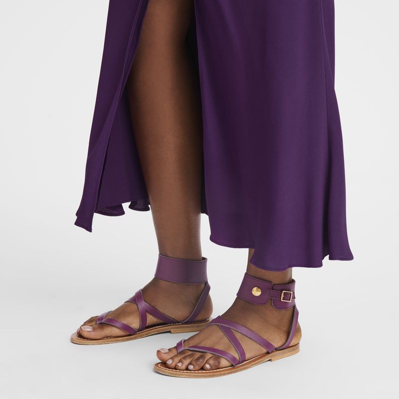Purple Longchamp X K.Jacques Women Sandals | US-458ROXDQP