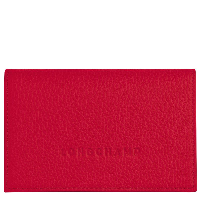 Red Longchamp Le Foulonné Men Card Holder | US-439UEGPIR