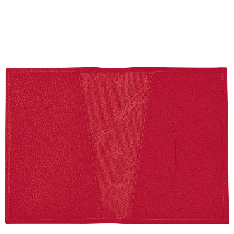 Red Longchamp Le Foulonné Men Passport Holder | US-032CRGPXA