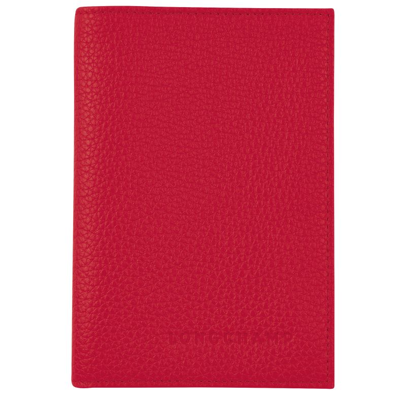 Red Longchamp Le Foulonné Men Passport Holder | US-032CRGPXA