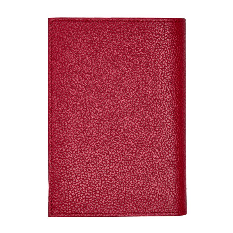 Red Longchamp Le Foulonné Men Passport Holder | US-608NCMFRQ