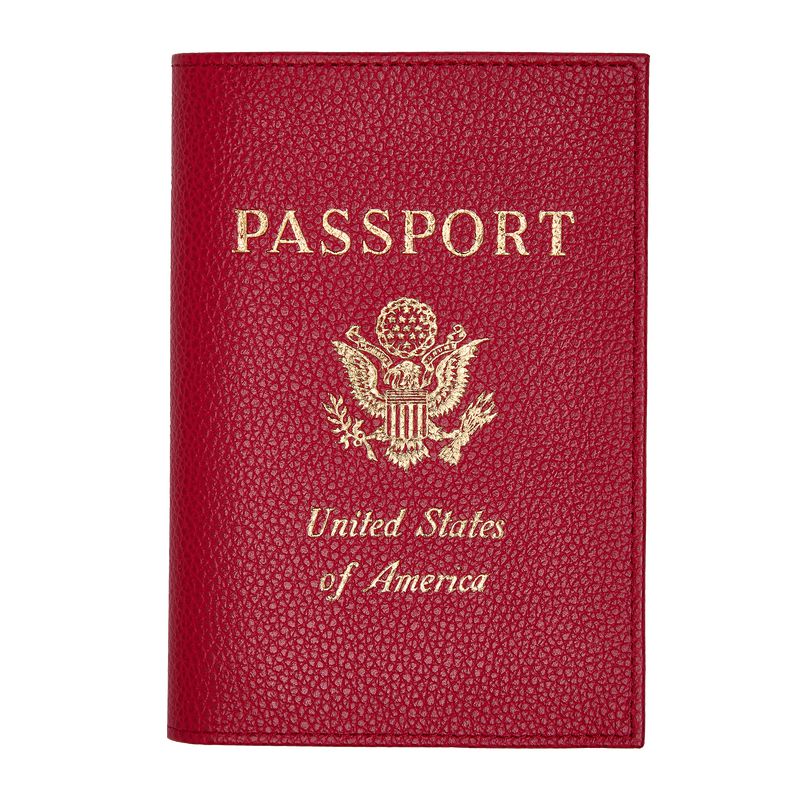 Red Longchamp Le Foulonné Men Passport Holder | US-608NCMFRQ