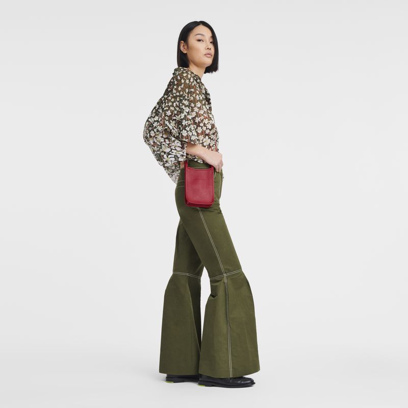 Red Longchamp Le Foulonné Women Phone Case | US-536KSLJFQ