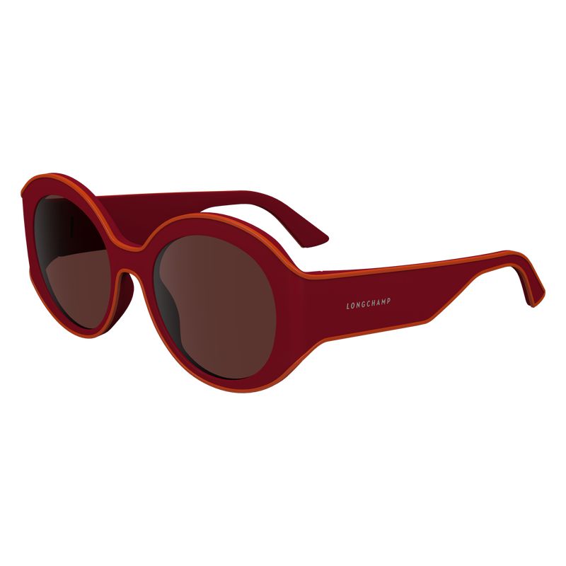 Red / Navy Longchamp Plant Based Resin Women Sunglasses | US-609AOVHUK