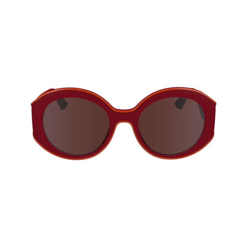 Red / Navy Longchamp Plant Based Resin Women Sunglasses | US-609AOVHUK