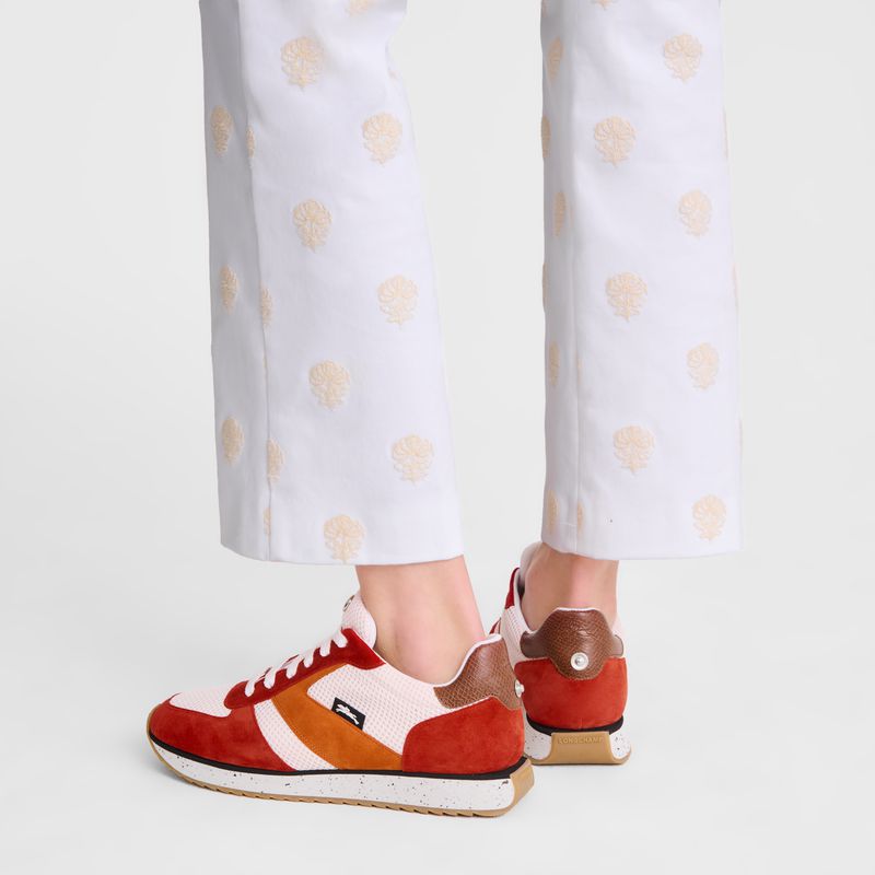Red / Orange Longchamp Le Pliage Green Women Sneakers | US-607TFJKCO
