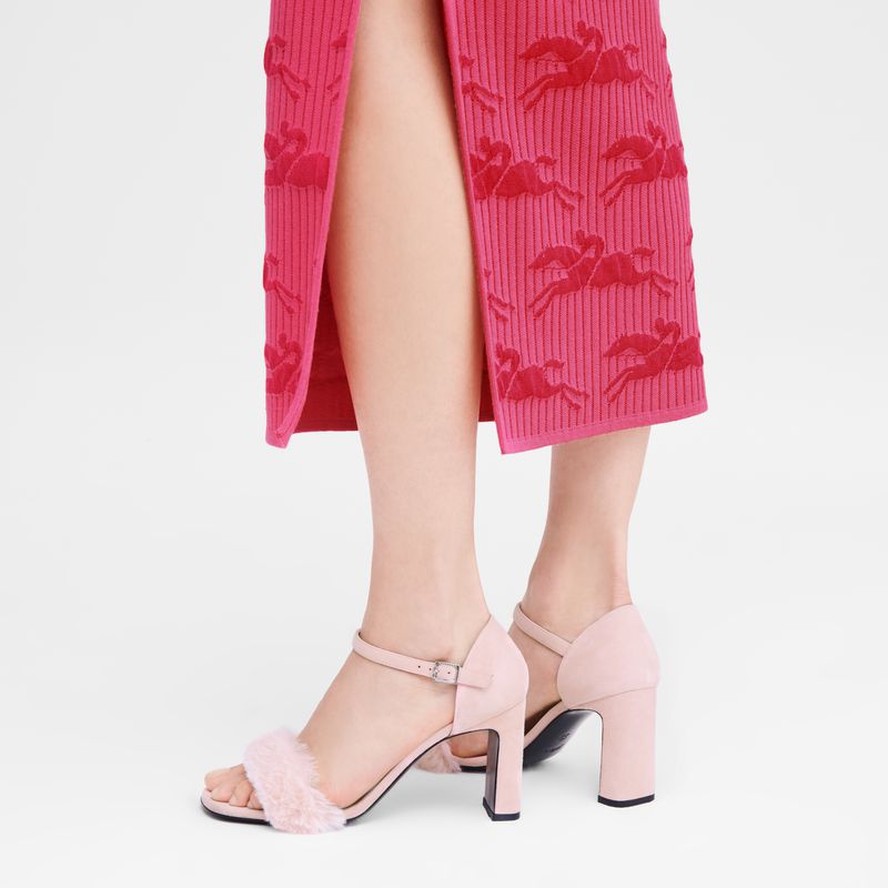 Rose Longchamp Cosy Women Sandals | US-283PYUSBZ
