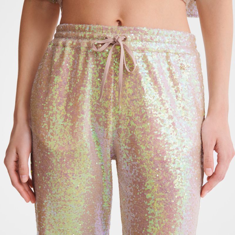 Rose Longchamp Glitter Women Pants | US-581CEWOPA