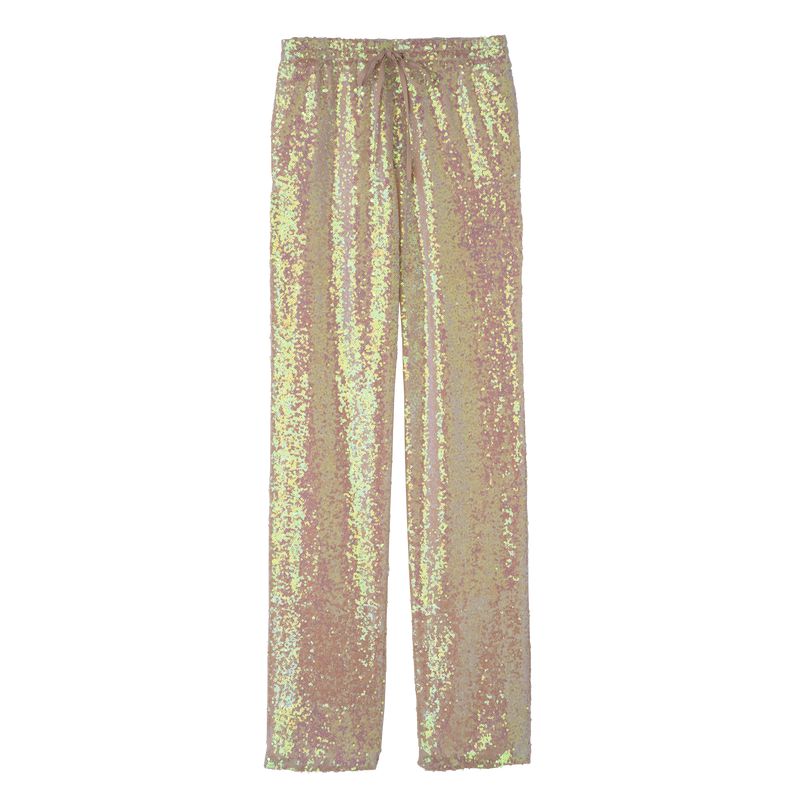 Rose Longchamp Glitter Women Pants | US-581CEWOPA
