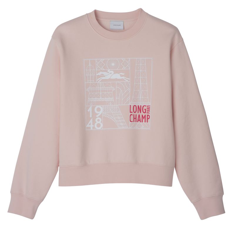 Rose Longchamp Jersey Women Sweatshirt | US-463TGSDKE