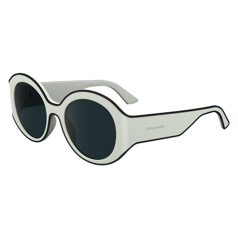 White Longchamp Plant Based Resin Women Sunglasses | US-435YLUFNP