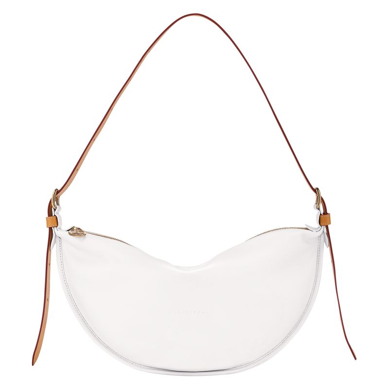 White Longchamp Smoothie M Women Crossbody Bag | US-497APOTLB