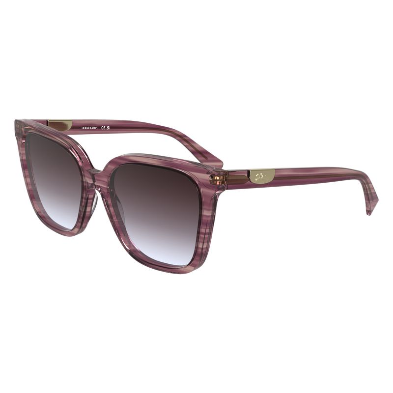 White / Purple Longchamp Acetate Women Sunglasses | US-310EHBKFA