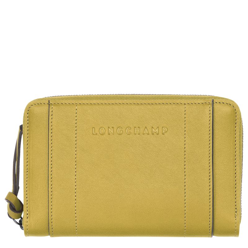 Yellow Longchamp 3D Women Wallet | US-324AJCBGW