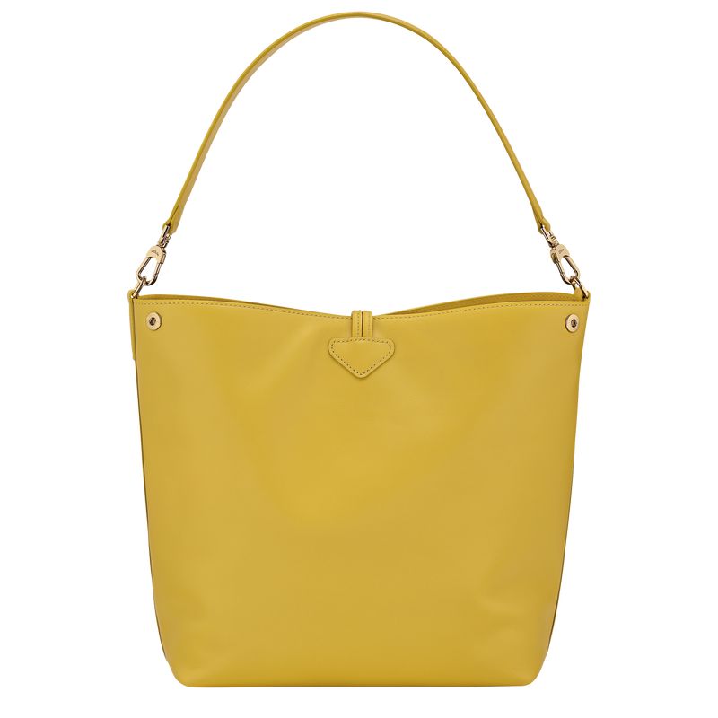 Yellow Longchamp Le Roseau M Women Hobo Bag | US-128JQSKAT