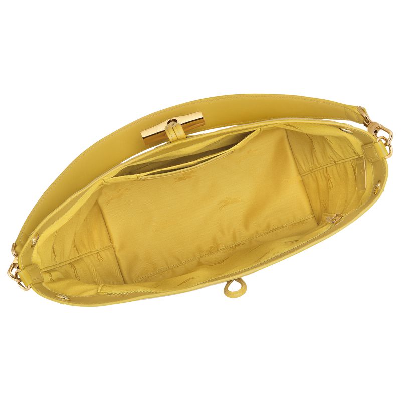 Yellow Longchamp Le Roseau M Women Hobo Bag | US-128JQSKAT