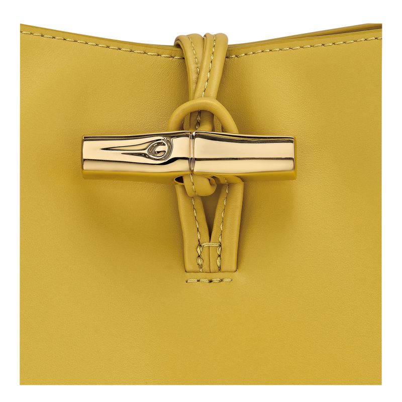 Yellow Longchamp Le Roseau M Women Hobo Bag | US-128JQSKAT