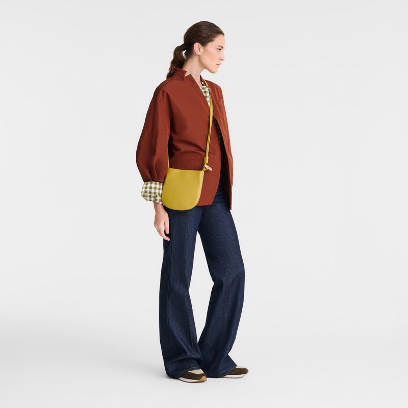 Yellow Longchamp Le Roseau S Women Crossbody Bag | US-924RAFXTN