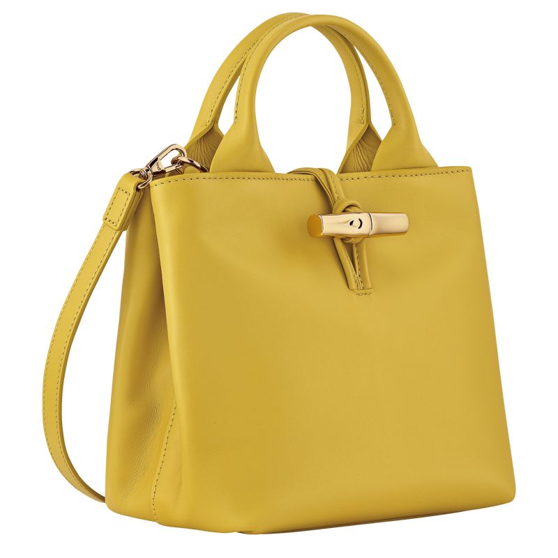 Yellow Longchamp Le Roseau S Women Handbag | US-680BNLVTG