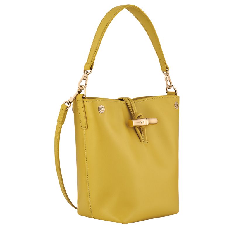 Yellow Longchamp Le Roseau Xs Women Bucket Bag | US-258IYMSDV