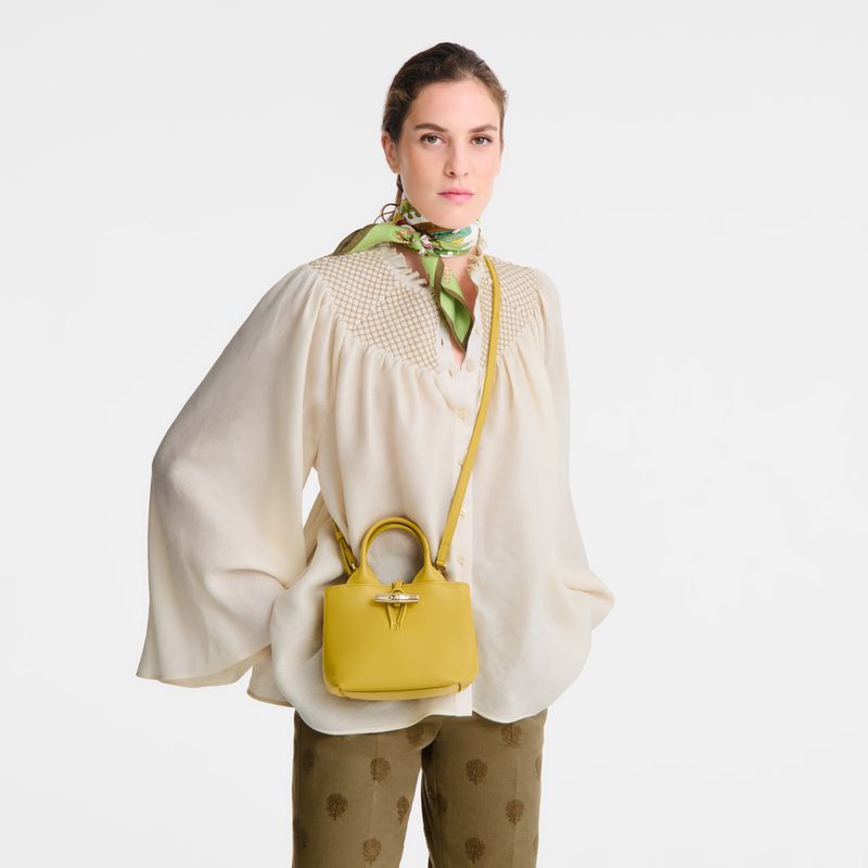 Yellow Longchamp Le Roseau Xs Women Handbag | US-278EOATCV